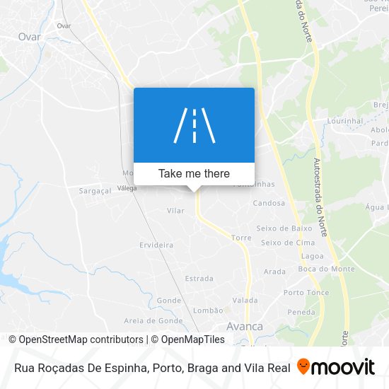 Rua Roçadas De Espinha mapa