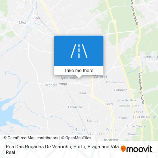 Rua Das Roçadas De Vilarinho map