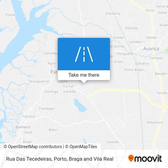 Rua Das Tecedeiras map