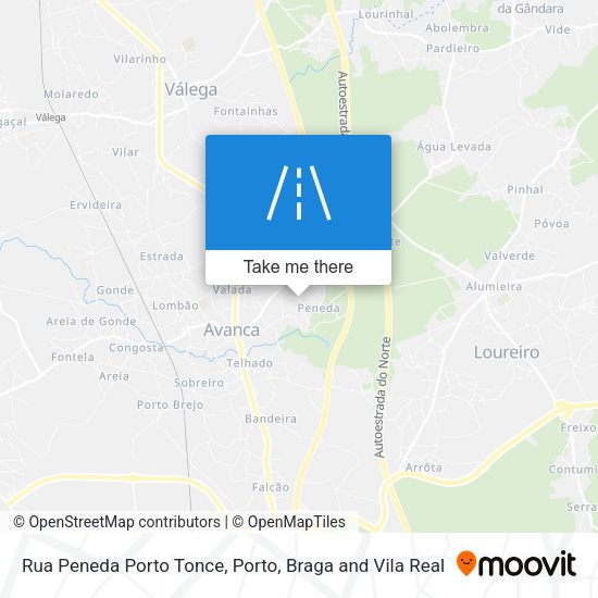 Rua Peneda Porto Tonce mapa