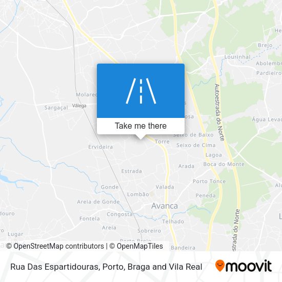 Rua Das Espartidouras mapa