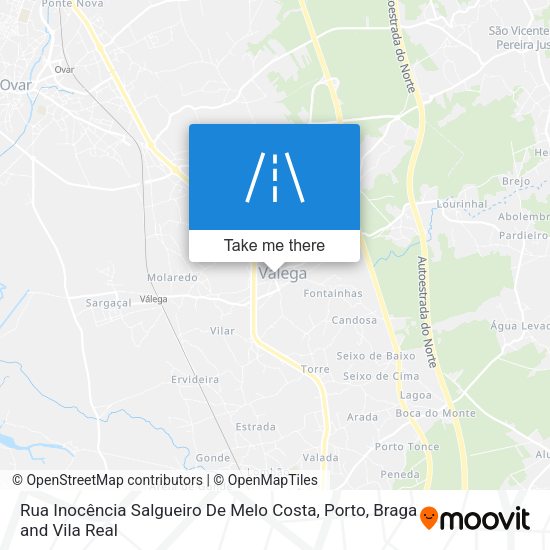 Rua Inocência Salgueiro De Melo Costa map