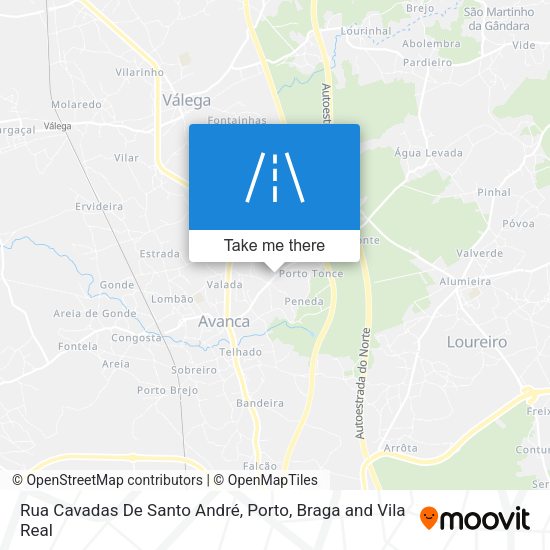 Rua Cavadas De Santo André mapa