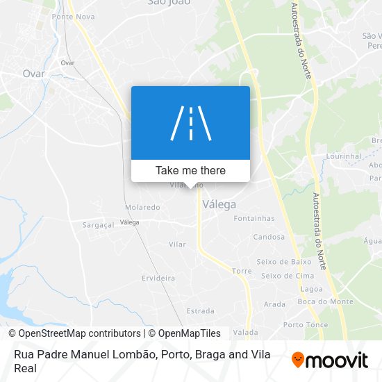 Rua Padre Manuel Lombão mapa