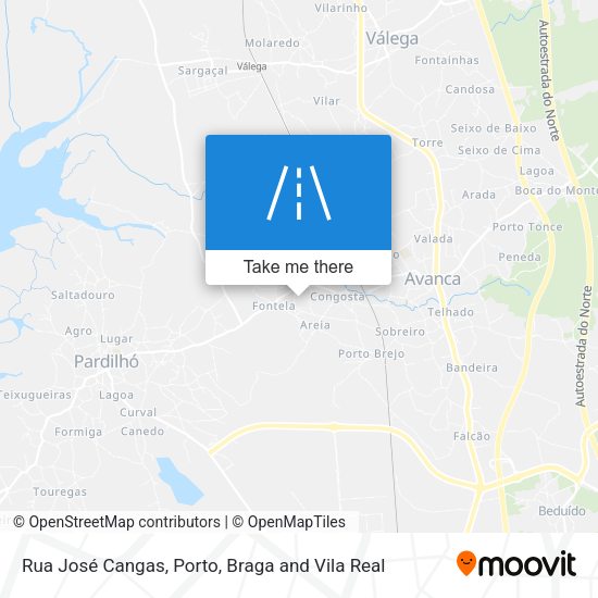 Rua José Cangas mapa