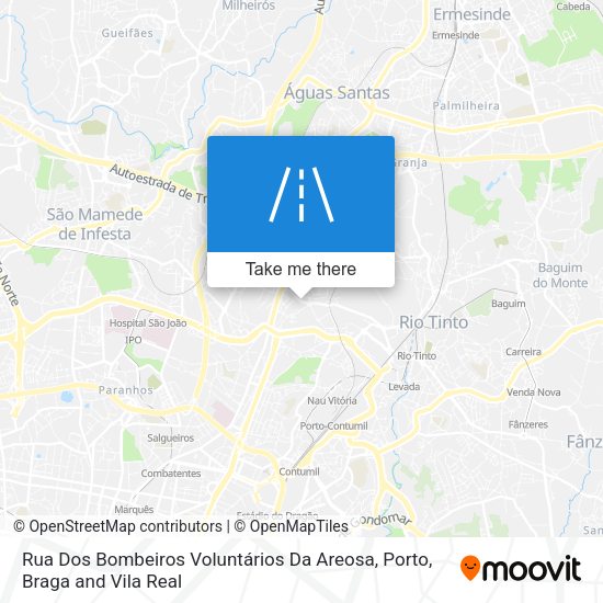 Rua Dos Bombeiros Voluntários Da Areosa mapa