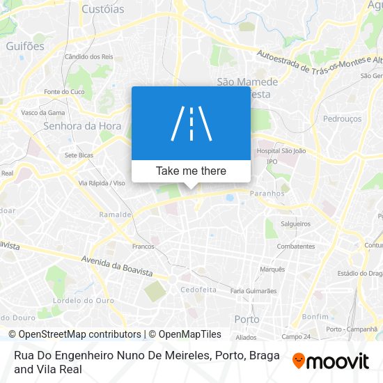 Rua Do Engenheiro Nuno De Meireles mapa