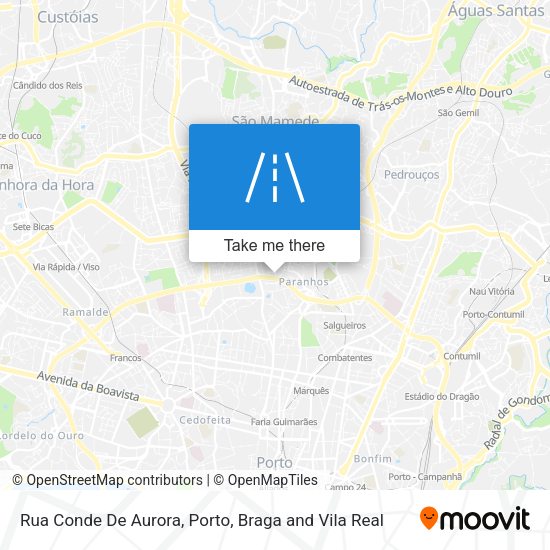 Rua Conde De Aurora mapa