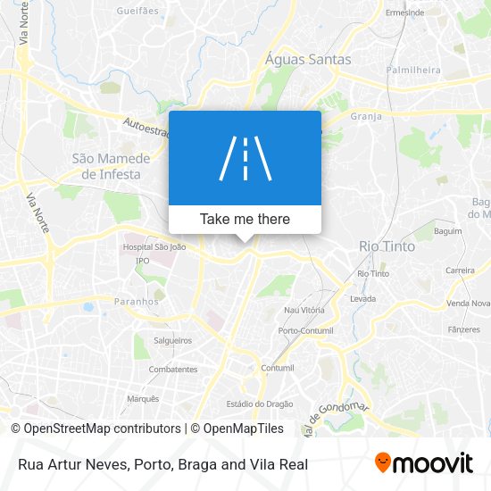 Rua Artur Neves mapa