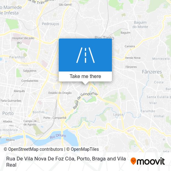Rua De Vila Nova De Foz Côa mapa