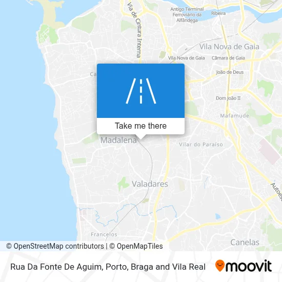 Rua Da Fonte De Aguim map