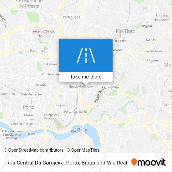Rua Central Da Corujeira map