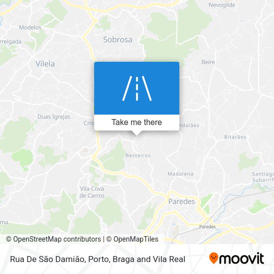 Rua De São Damião mapa