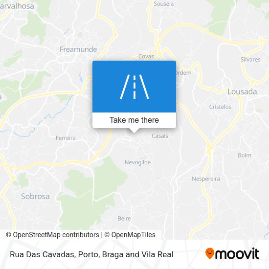 Rua Das Cavadas map