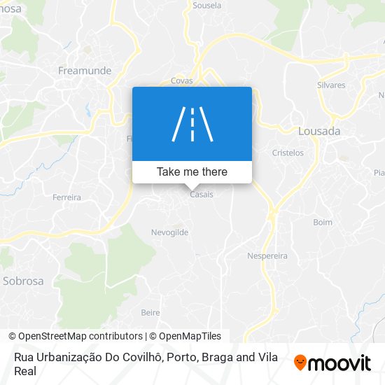Rua Urbanização Do Covilhô mapa