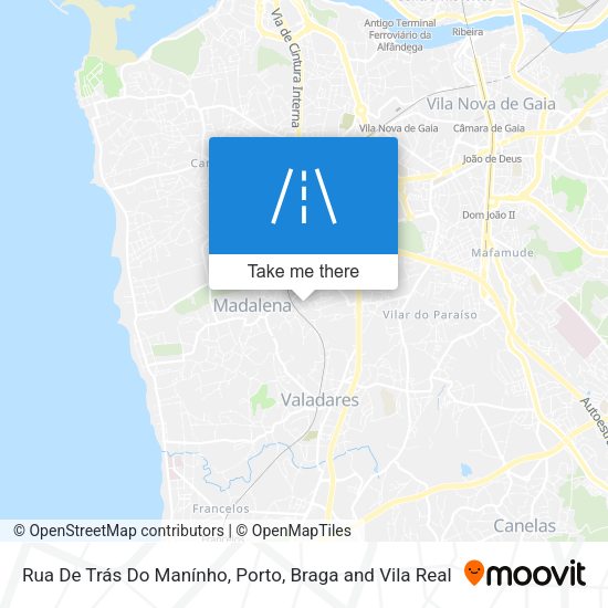 Rua De Trás Do Manínho map