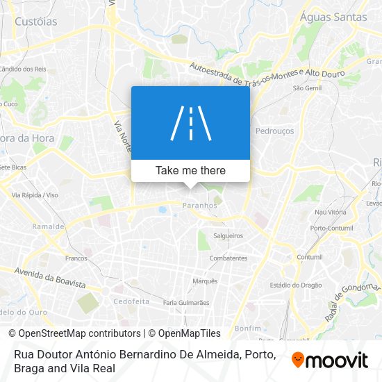 Rua Doutor António Bernardino De Almeida map