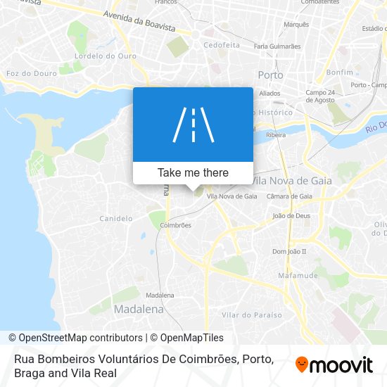 Rua Bombeiros Voluntários De Coimbrões mapa