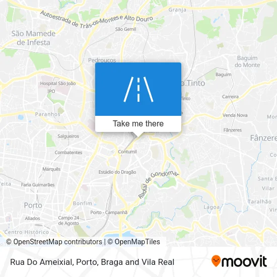 Rua Do Ameixial map