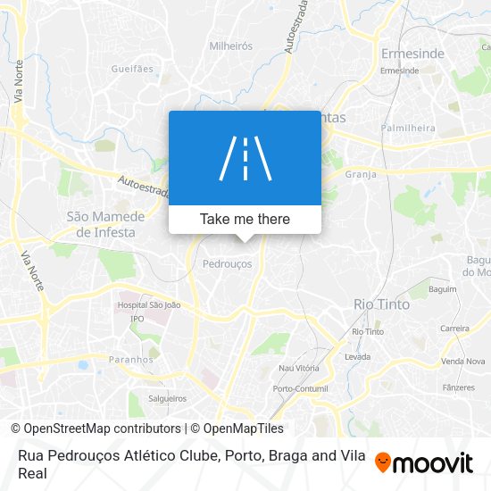 Rua Pedrouços Atlético Clube mapa