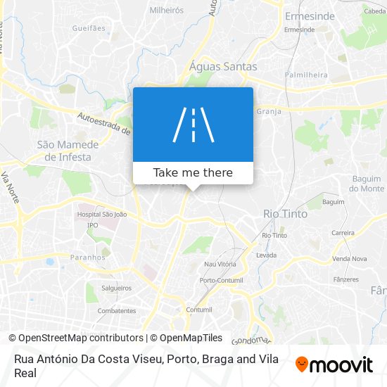 Rua António Da Costa Viseu map