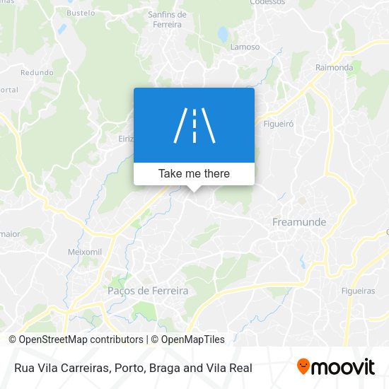Rua Vila Carreiras mapa