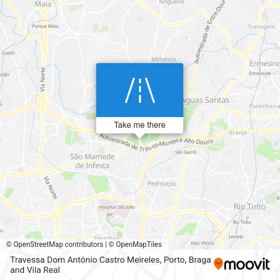 Travessa Dom António Castro Meireles mapa