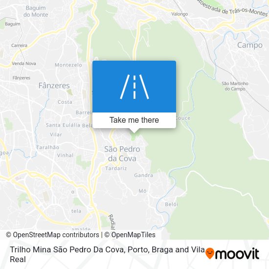 Trilho Mina São Pedro Da Cova map