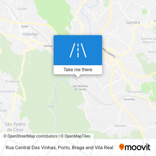 Rua Central Das Vinhas mapa