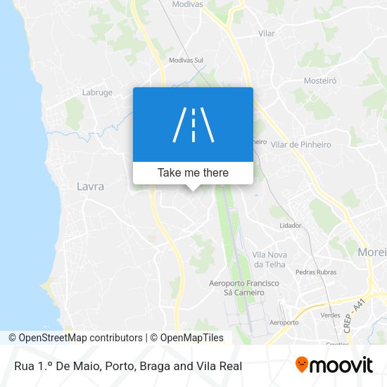 Rua 1.º De Maio mapa