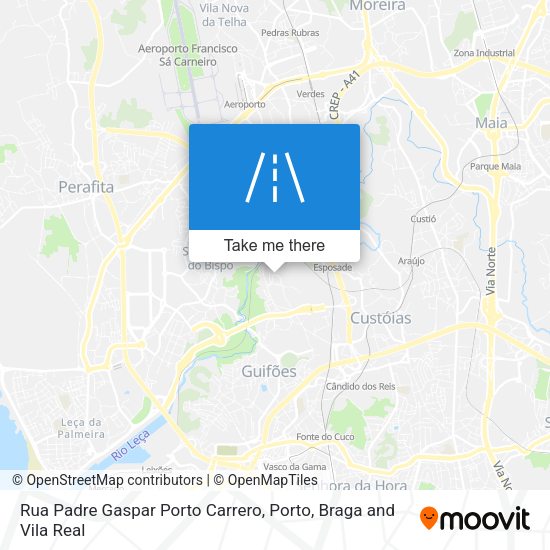 Rua Padre Gaspar Porto Carrero mapa
