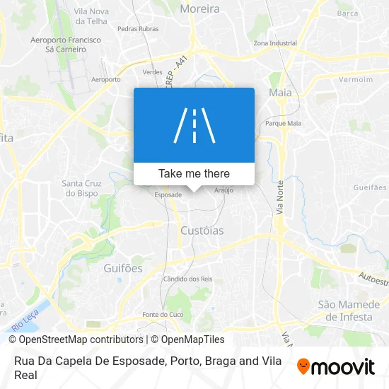 Rua Da Capela De Esposade map