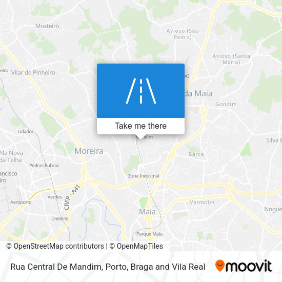 Rua Central De Mandim mapa