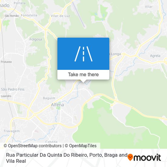 Rua Particular Da Quinta Do Ribeiro mapa