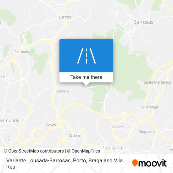 Variante Lousada-Barrosas mapa