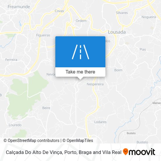 Calçada Do Alto De Vinça map