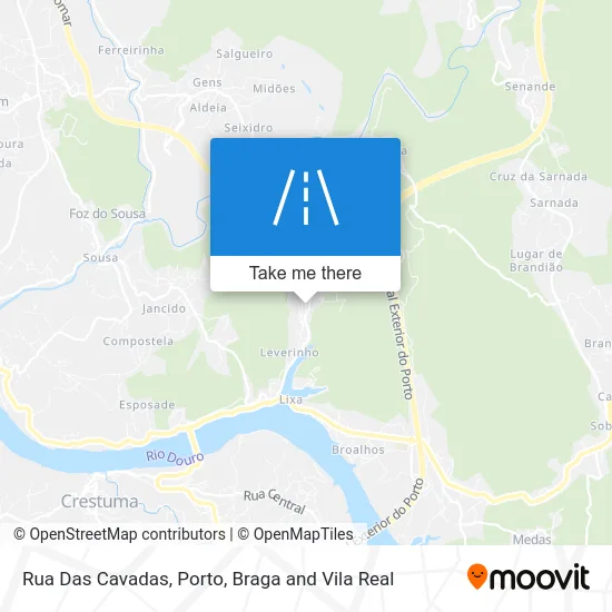 Rua Das Cavadas map