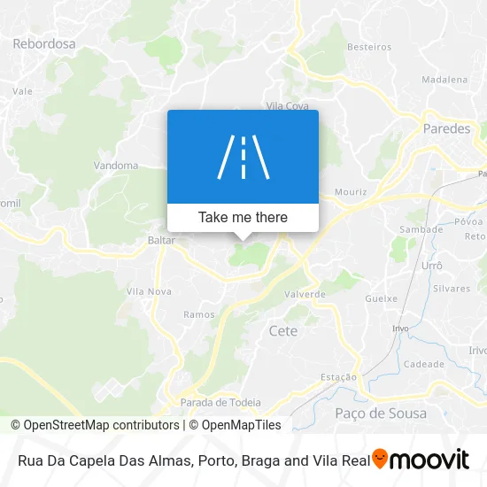 Rua Da Capela Das Almas map
