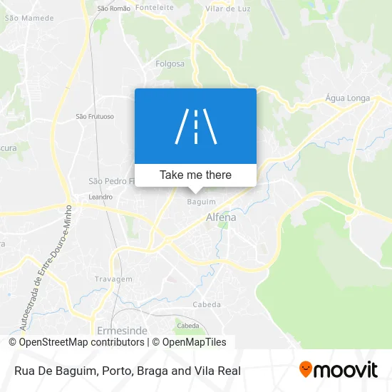Rua De Baguim map