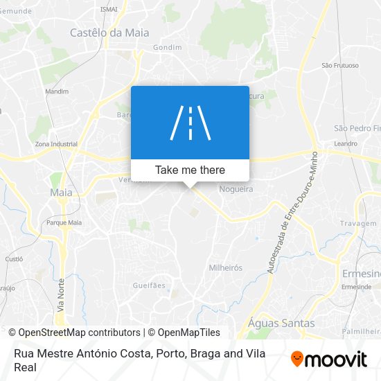 Rua Mestre António Costa mapa