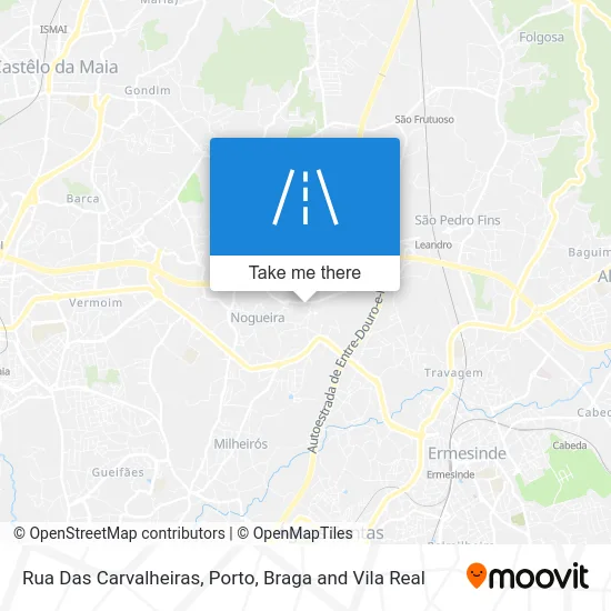 Rua Das Carvalheiras map