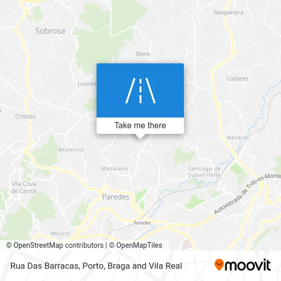 Rua Das Barracas map