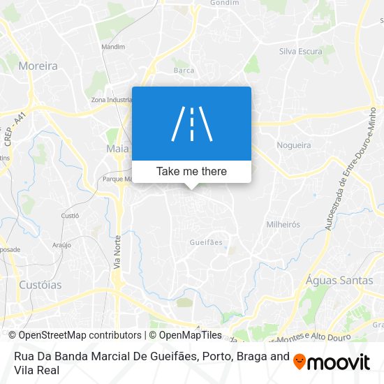 Rua Da Banda Marcial De Gueifães mapa