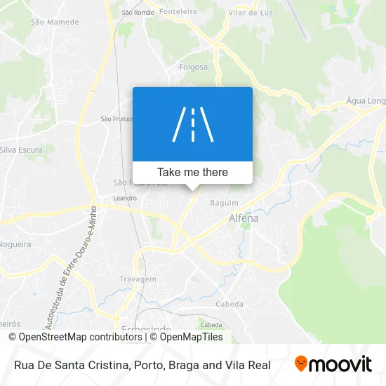 Rua De Santa Cristina map
