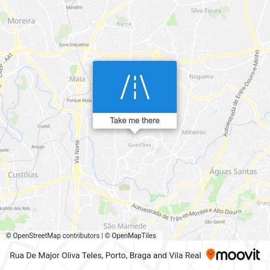 Rua De Major Oliva Teles map