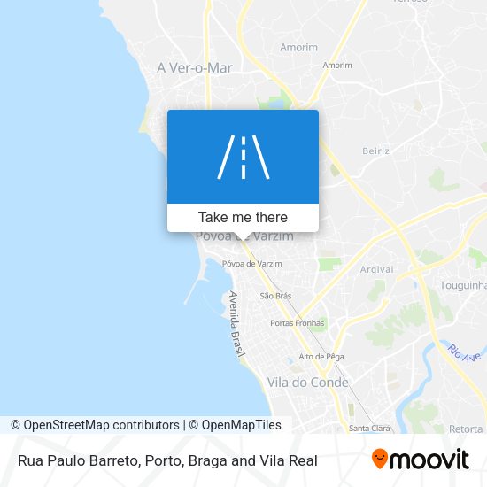 Rua Paulo Barreto mapa