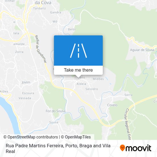 Rua Padre Martins Ferreira mapa