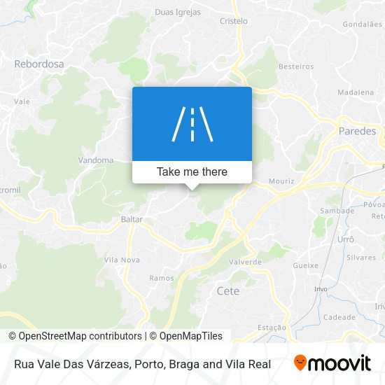 Rua Vale Das Várzeas mapa