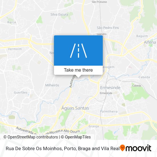 Rua De Sobre Os Moinhos map