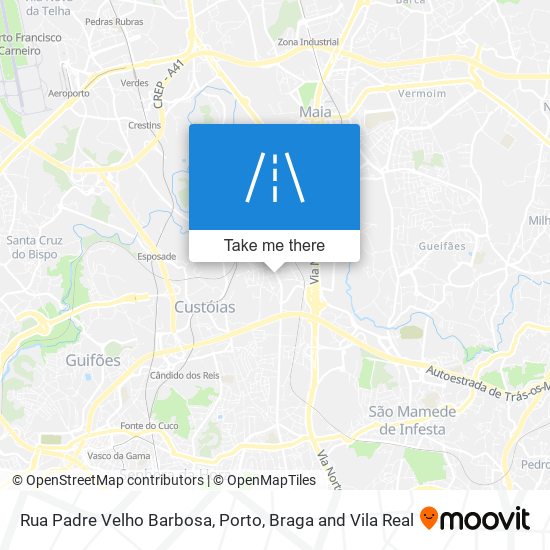 Rua Padre Velho Barbosa mapa